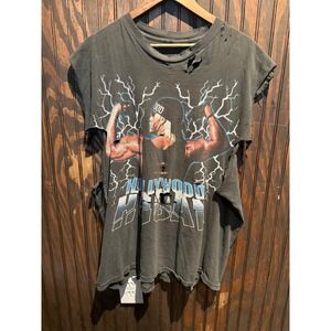 Vintage WCW Hollywood Hogan nWo T-Shirt Thrashed Distressed 90s Wrestling 29x31